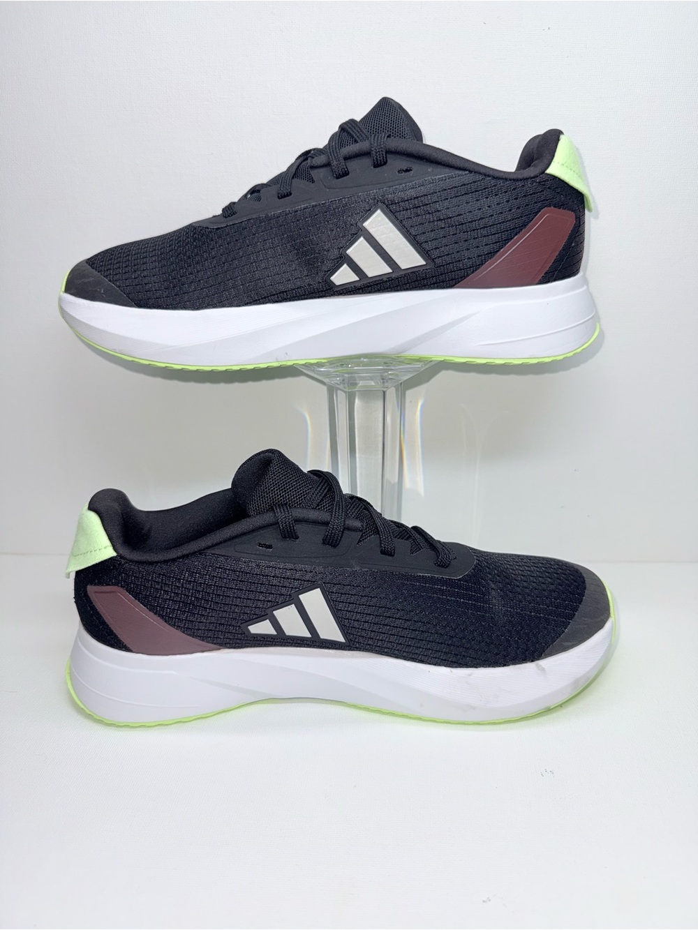 ADIDAS DURAMO SL Black & Light Green Athletic Sneakers - Picture 3 of 9